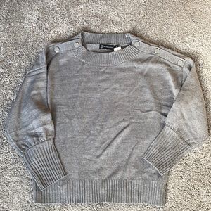 NWT - NY & Company Grey Mock-neck Sweater with Silver detail - Small